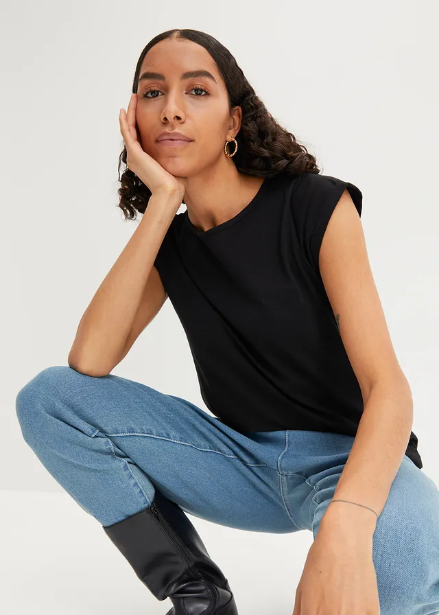 T-shirt van puur katoen • zwart • bonprix online shop