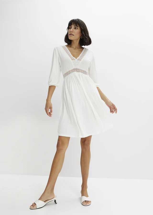 Tuniekjurk met kant van soepele viscose • wit • product-page.page-title-suffix