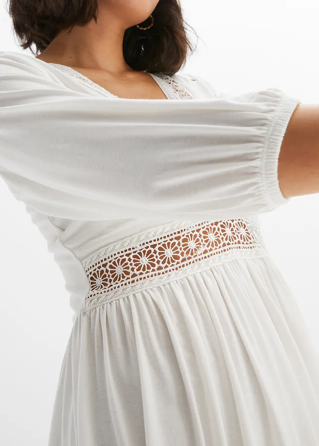 Robe-tunique douce en jersey viscose • blanc • product-page.page-title-suffix