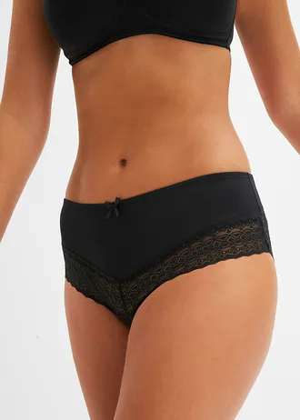 Lot de 3 shorties en microfibre, Couleur: noir