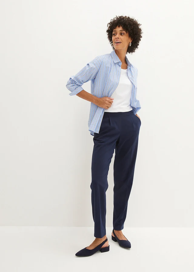 Instapbroek met plooi • donkerblauw • product-page.page-title-suffix