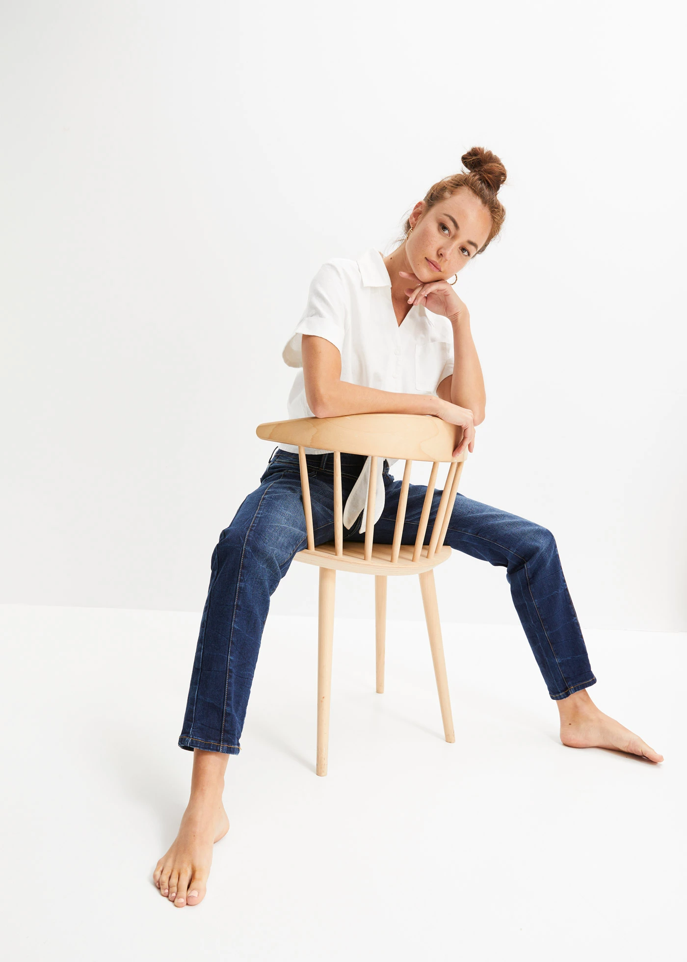 Straight jeans mid waist • donkerblauw denim • bonprix online shop