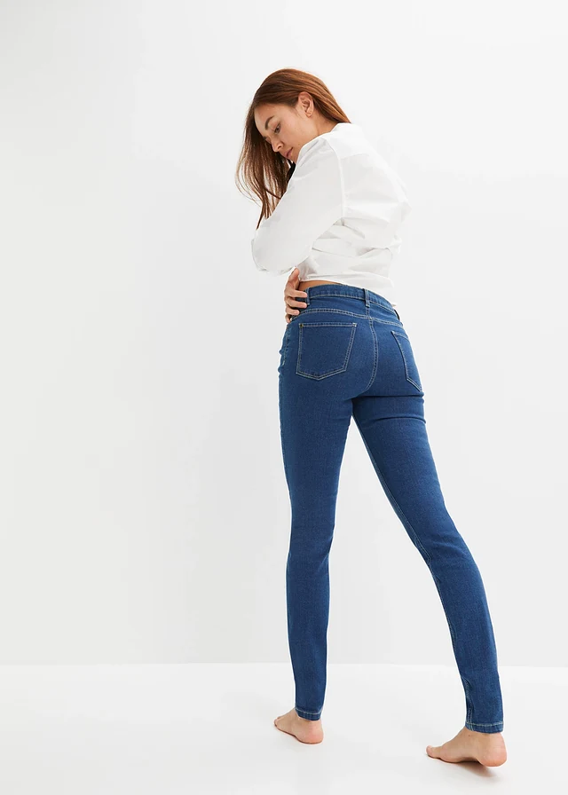 Skinny stretch jeans mid waist • blauw denim • product-page.page-title-suffix