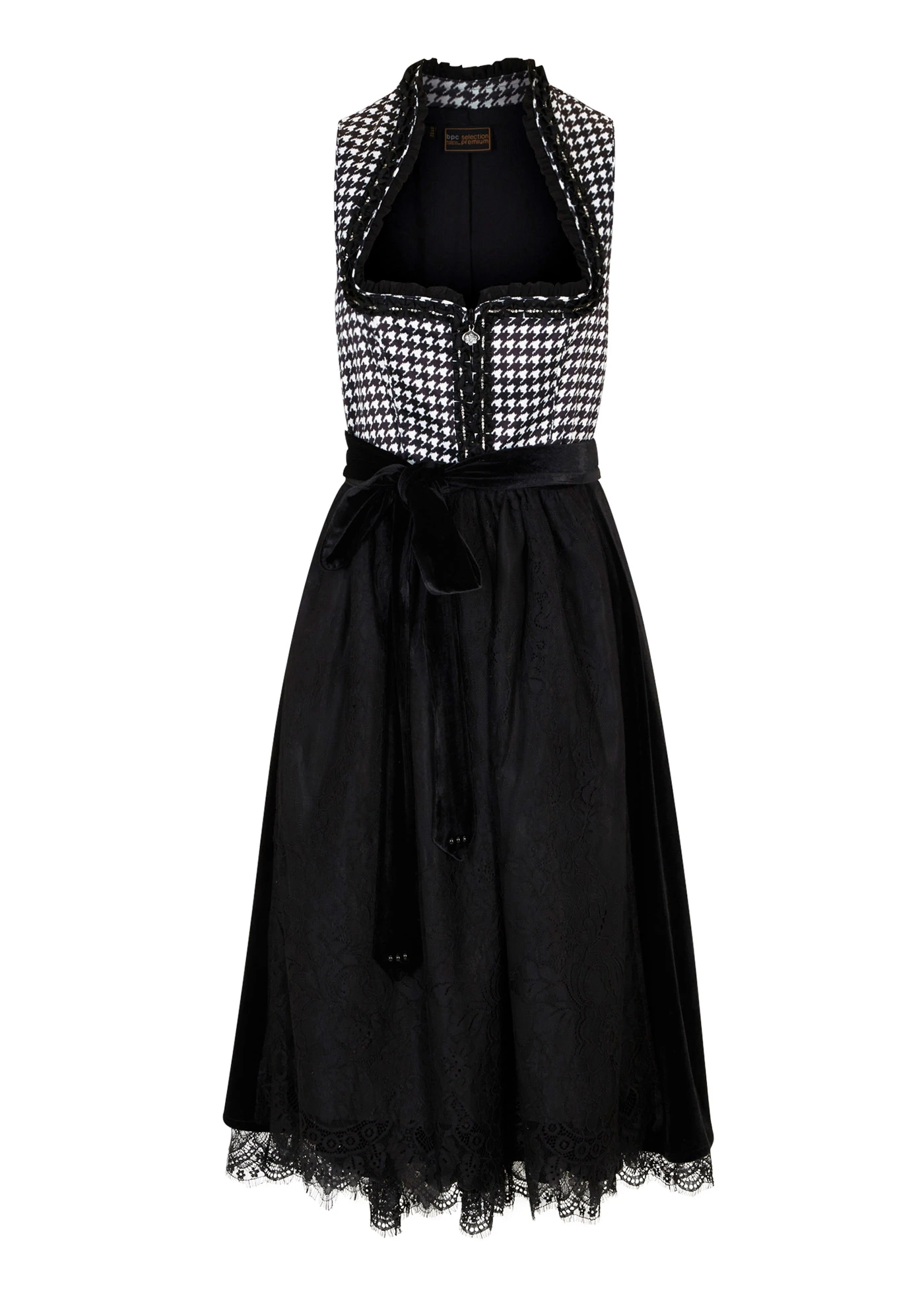 Dirndl a zástěra (2dílná souprava) • černo-přírodní bílá s potiskem • bonprix obchod