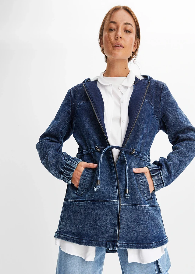Parka en jean légère • bleu foncé denim washed • product-page.page-title-suffix