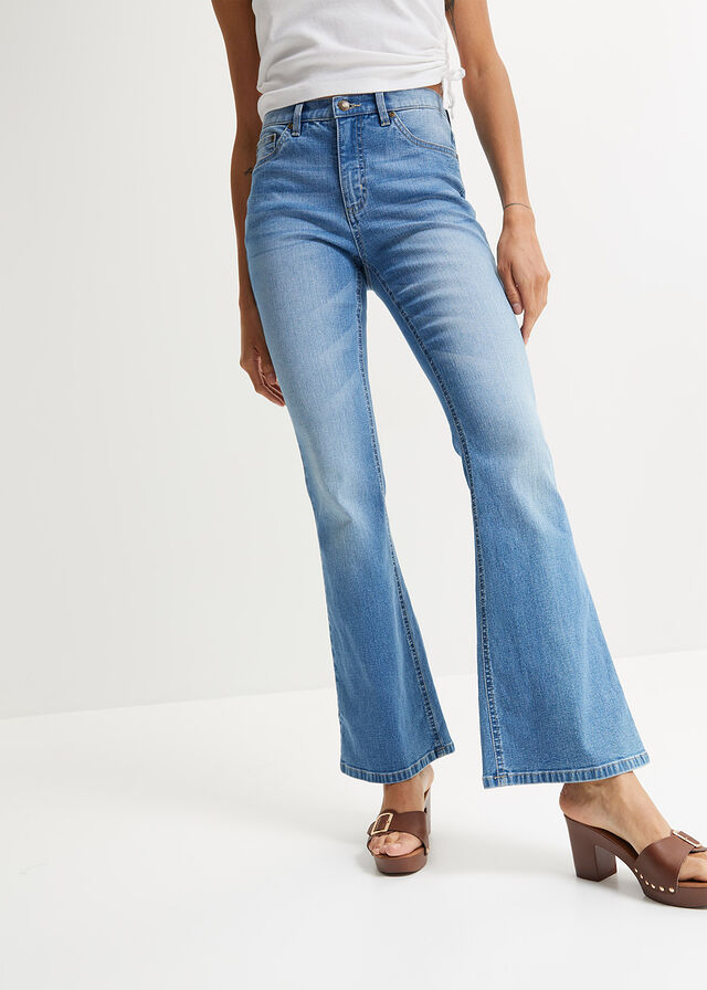 Dżinsy Flared high-waist - Bonprix