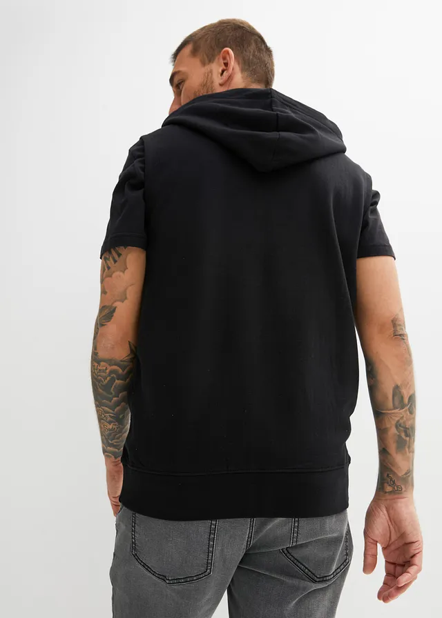 Sweat zippé à capuche sans manches • noir • product-page.page-title-suffix
