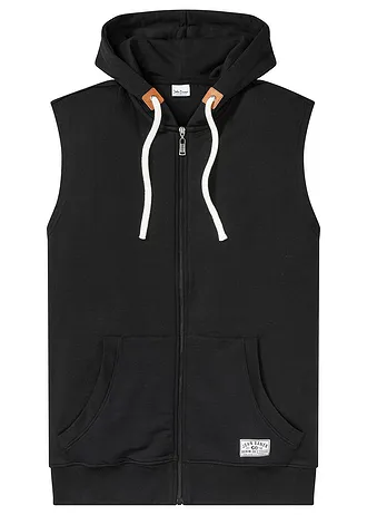 Sweatvest met capuchon in een zachte katoenmix