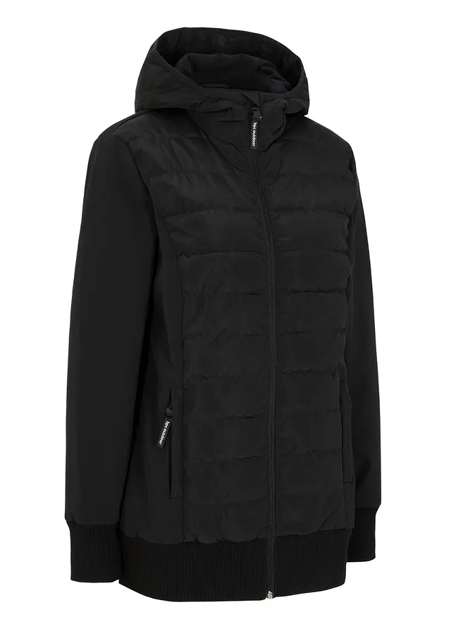 Veste doudoune hybride et déperlante • noir • Boutique bonprix