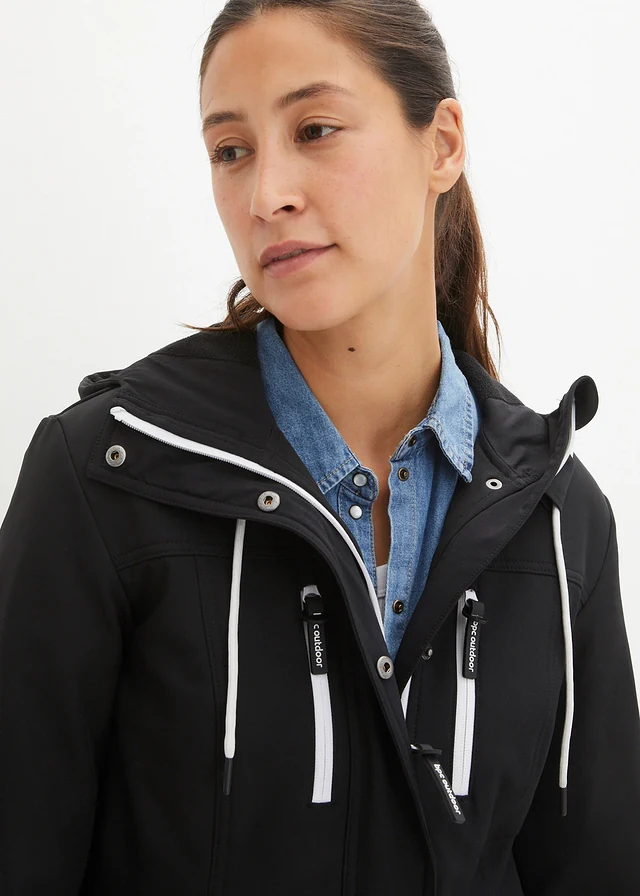 Softshell jas, waterafstotend • zwart • product-page.page-title-suffix