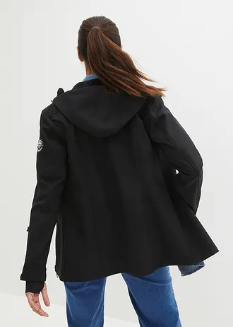 Softshell jas, waterafstotend, Kleur: zwart