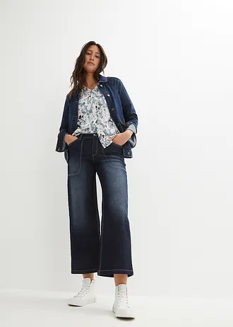 Blouse fluide en crépon de viscose • écru floral • Boutique bonprix