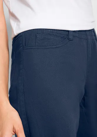 Stretchbermuda (set van 2) • donkerblauw+lichtblauw denim • bonprix online shop