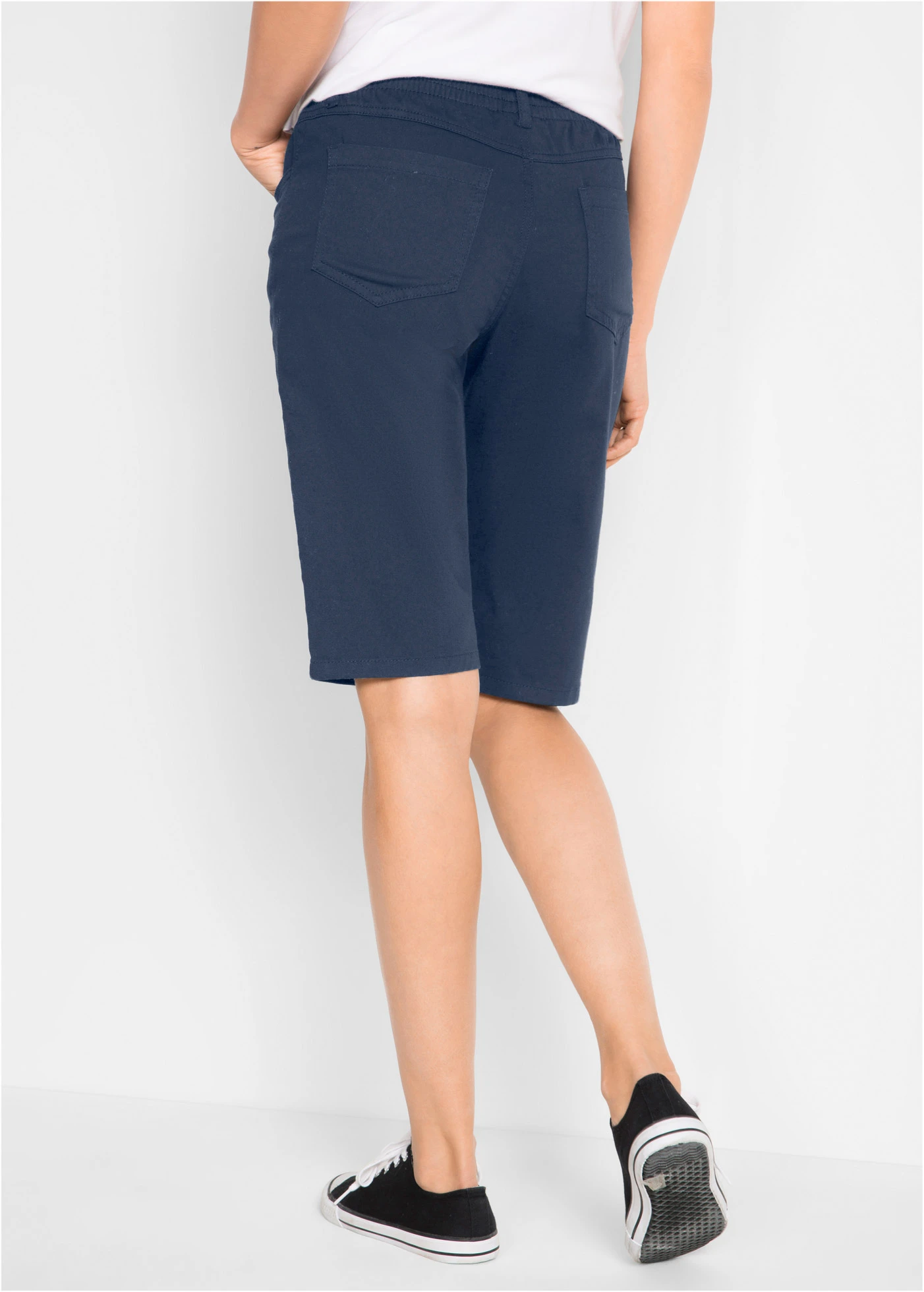 Stretchbermuda (set van 2) • donkerblauw+lichtblauw denim • bonprix online shop
