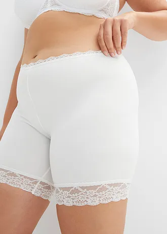 Anti-schurende biker short met verkoelend materiaal, Kleur: wit