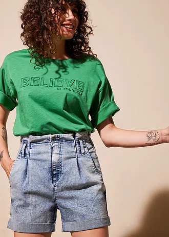 Džínové šortky Paperbag • modrý denim • bonprix obchod