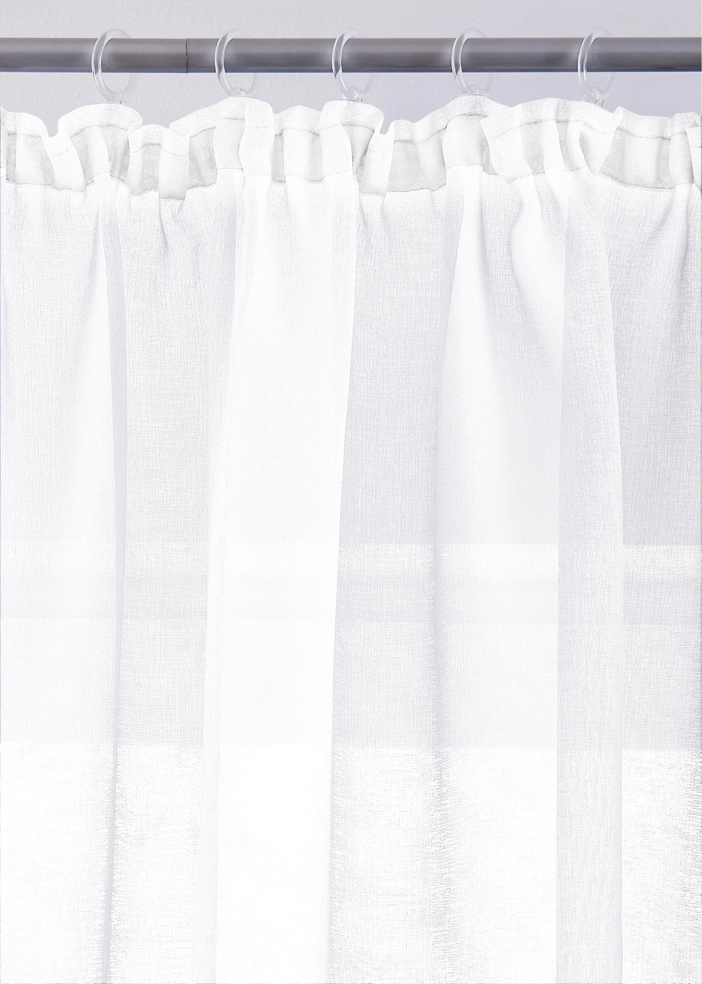 Voilage finement texturé (1 pce), aussi en extra long • blanc • Boutique bonprix