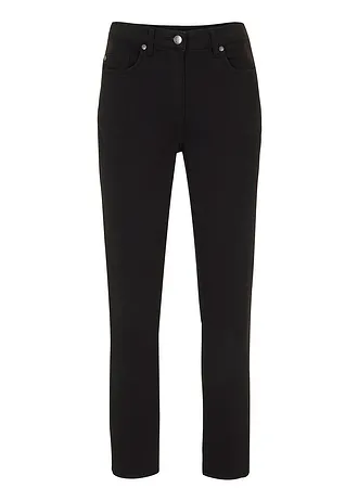 7/8 slim fit stretch broek, high waist • zwart • bonprix online shop