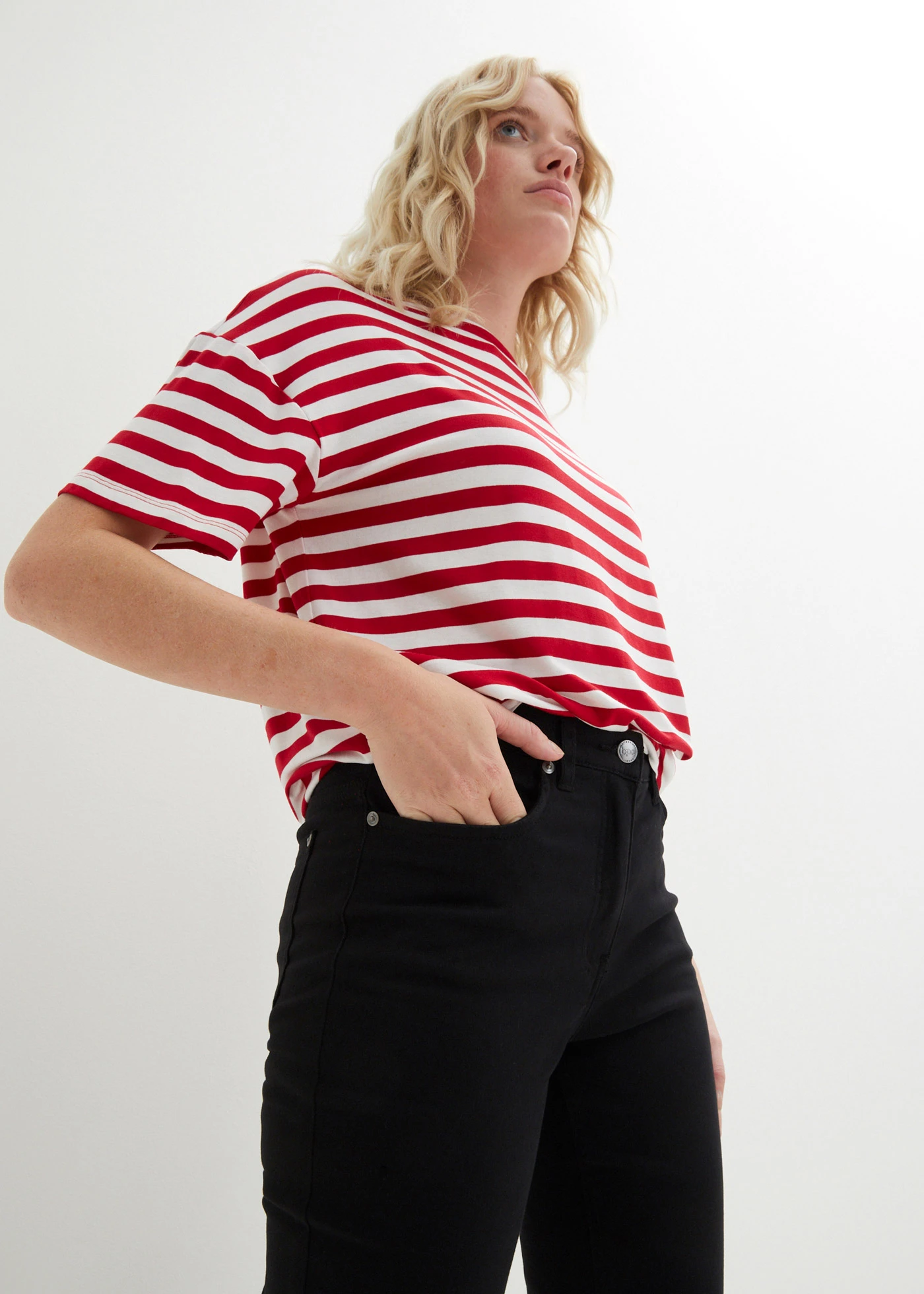 7/8 kalhoty, High Waist • černá • bonprix obchod