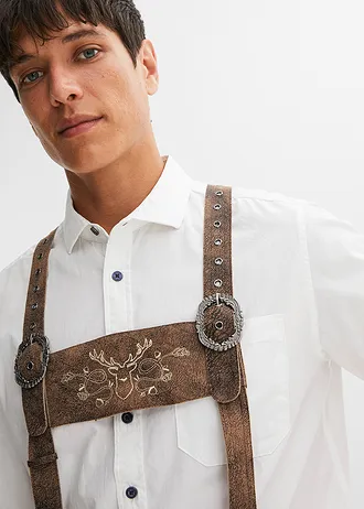 Krojové bermudy z umělé kůže • hnědá • bonprix obchod