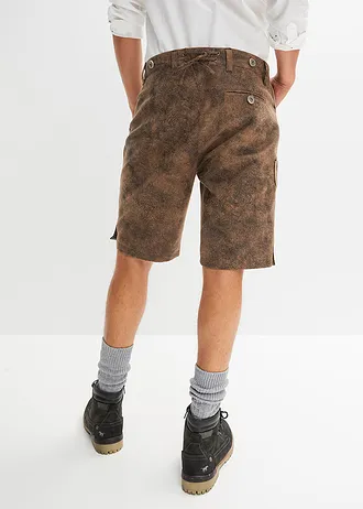 Krojové bermudy z umělé kůže • hnědá • bonprix obchod