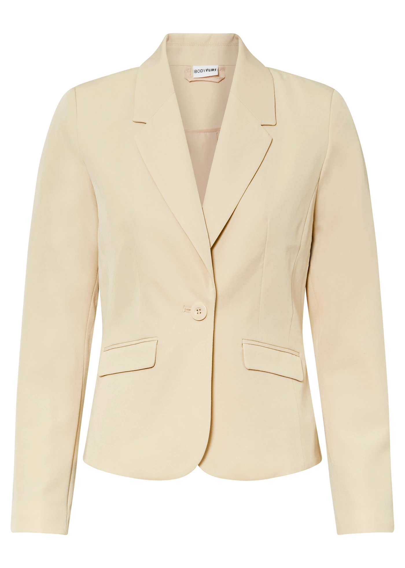Blazer court avec poches à rabat • beige galet • Boutique bonprix
