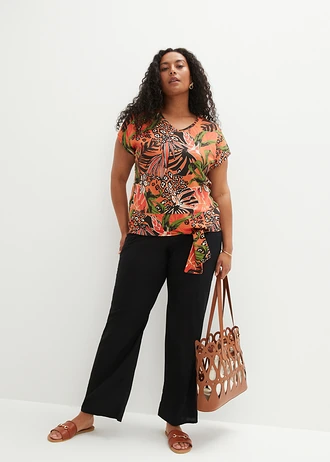 Broek van viscose, Kleur: zwart