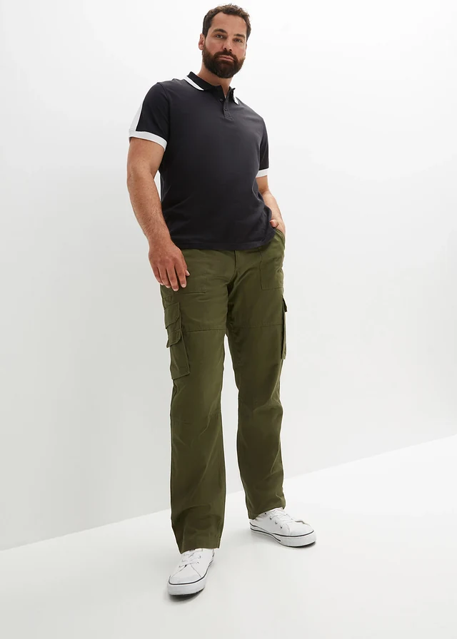 Polo en maille piquée 100% coton, Couleur: noir / blanc