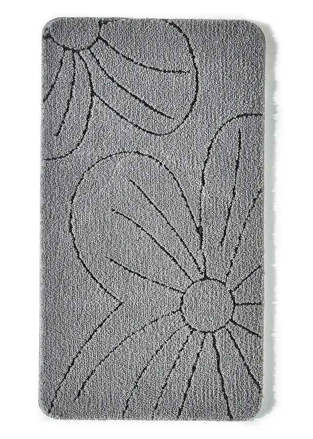 Tapis de salle de bain tufté avec motif en relief