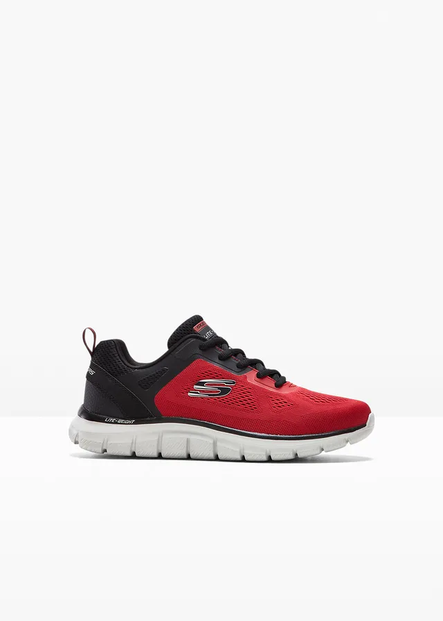Sneakers van Skechers met memory foam, Kleur: rood/zwart