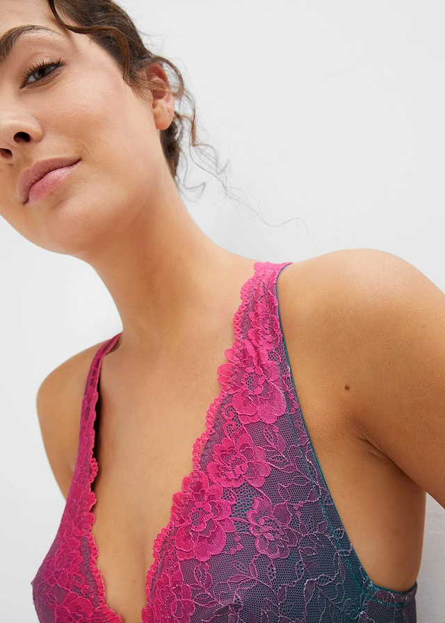 Brassière avec une jolie dentelle à effet ombré • pétrole/fuchsia • product-page.page-title-suffix