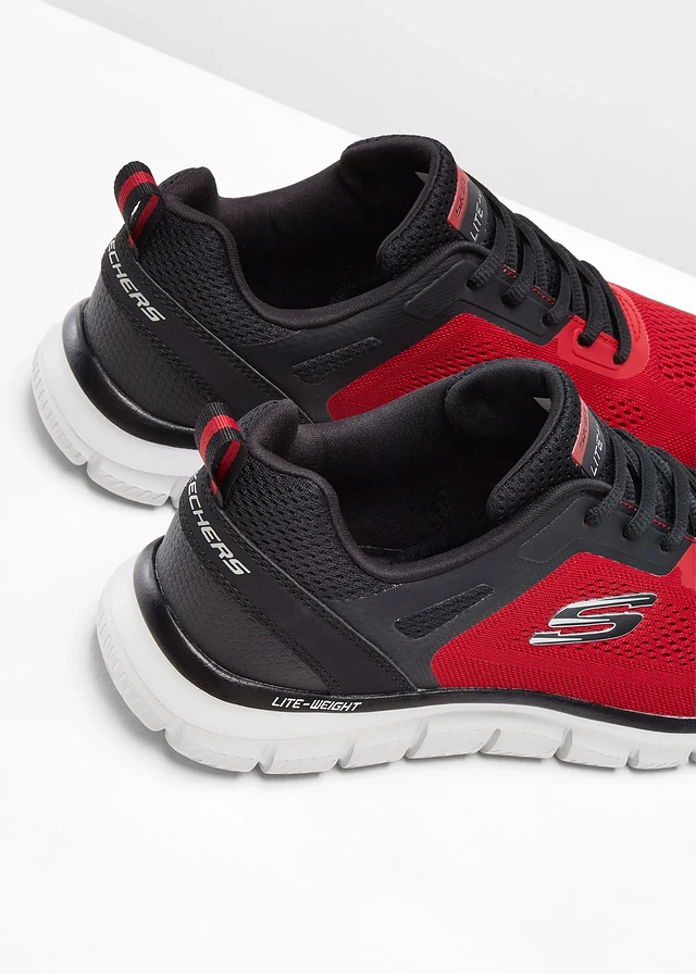 Sneakers van Skechers met memory foam, Kleur: rood/zwart
