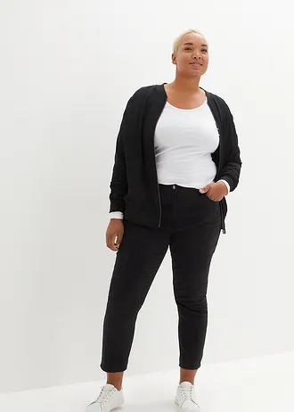 7/8-os sztreccsnadrág, High Waist, szín: fekete