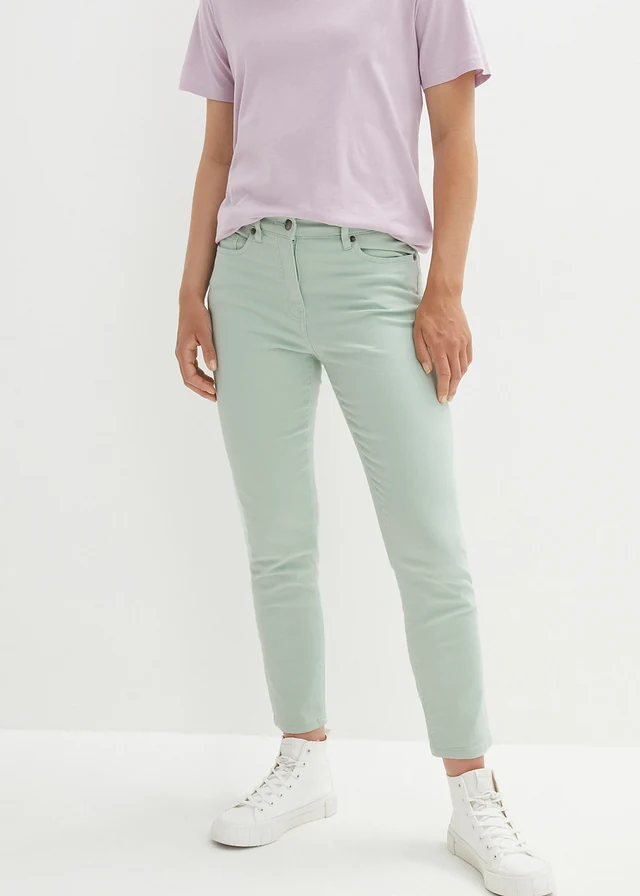 7/8 slim fit stretch broek, high waist • lichtrietgroen • product-page.page-title-suffix