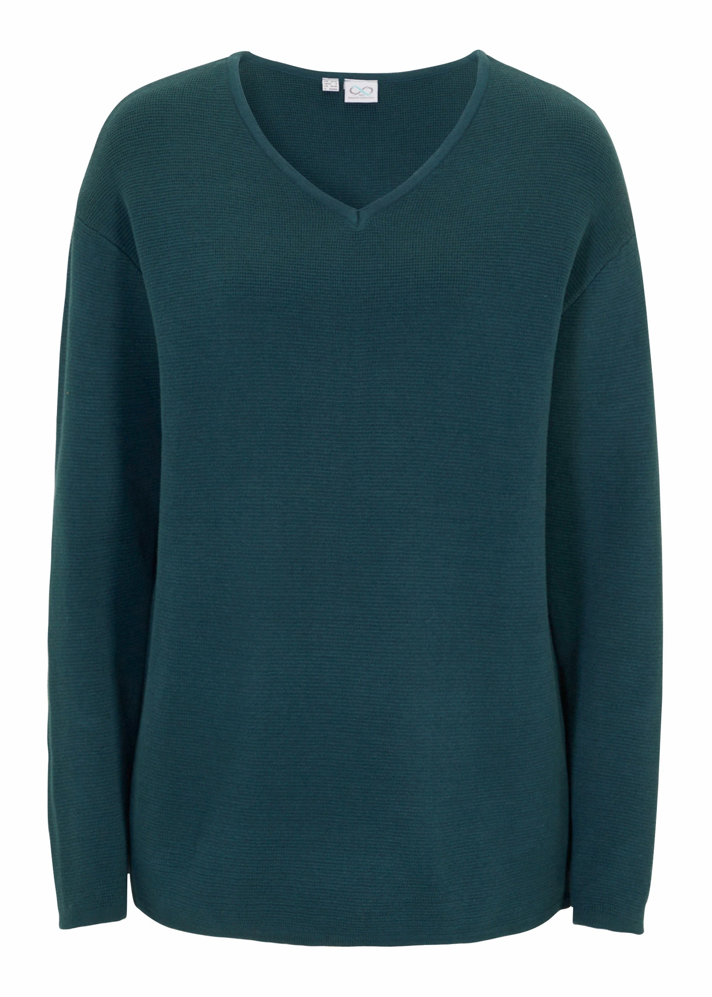 Svetr z úpletu Milano Rib s výstřihem do V • zelený pepř • bonprix obchod