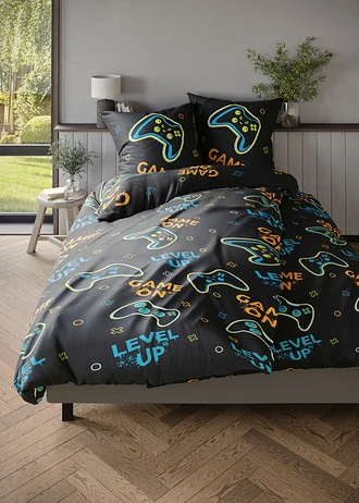 Parure de lit avec imprimé gamer, Couleur: multicolore