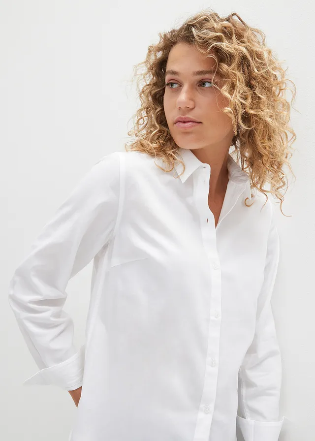 Chemisier 100% coton • blanc • product-page.page-title-suffix