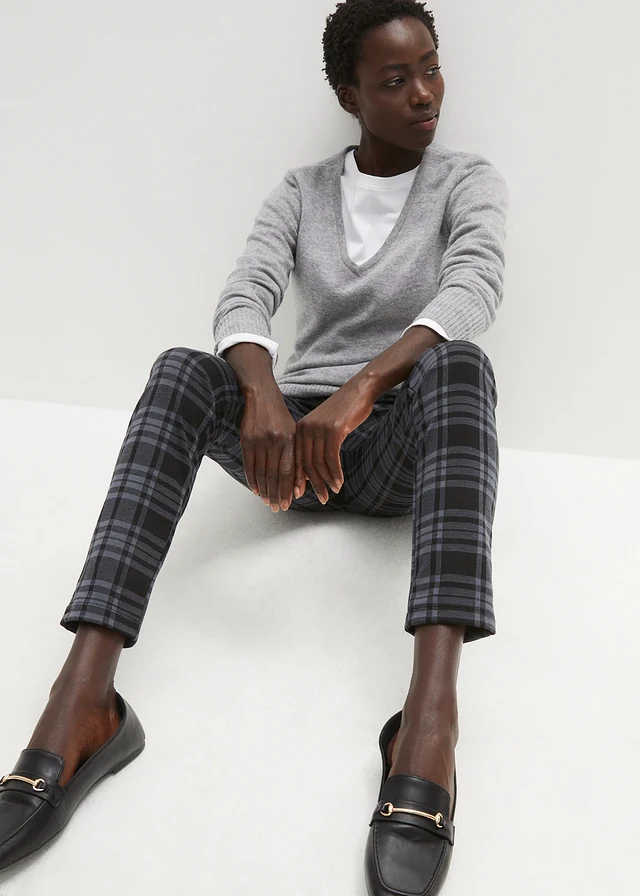 Pantalon en jersey • noir-gris fumé carreaux • product-page.page-title-suffix