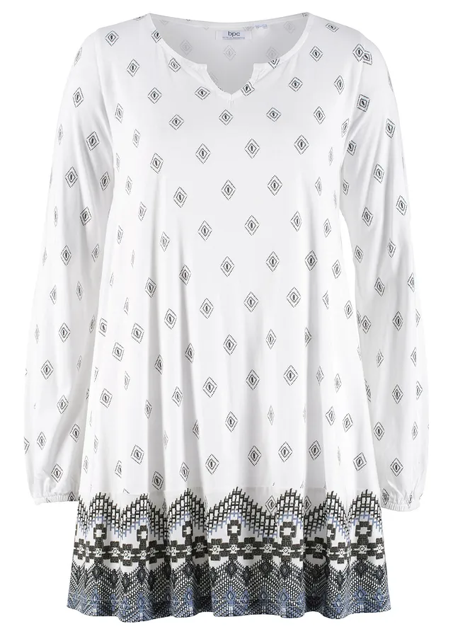 Bluză tricot-tunică din material cu viscoză și bumbac