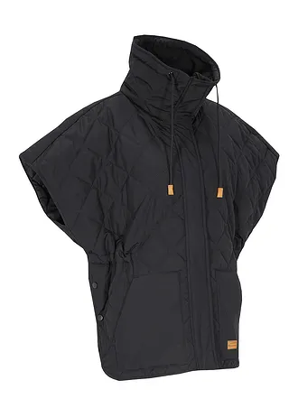 Funkční prošívaná oversize vesta, vodoodpudivá • černá • bonprix obchod