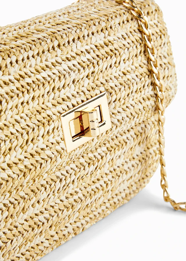 Sac à bandoulière effet paille avec fil brillant • naturel/couleur dorée • product-page.page-title-suffix