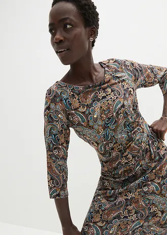 Shirtjurk met paisley print • zwart-beige paisley • bonprix online shop