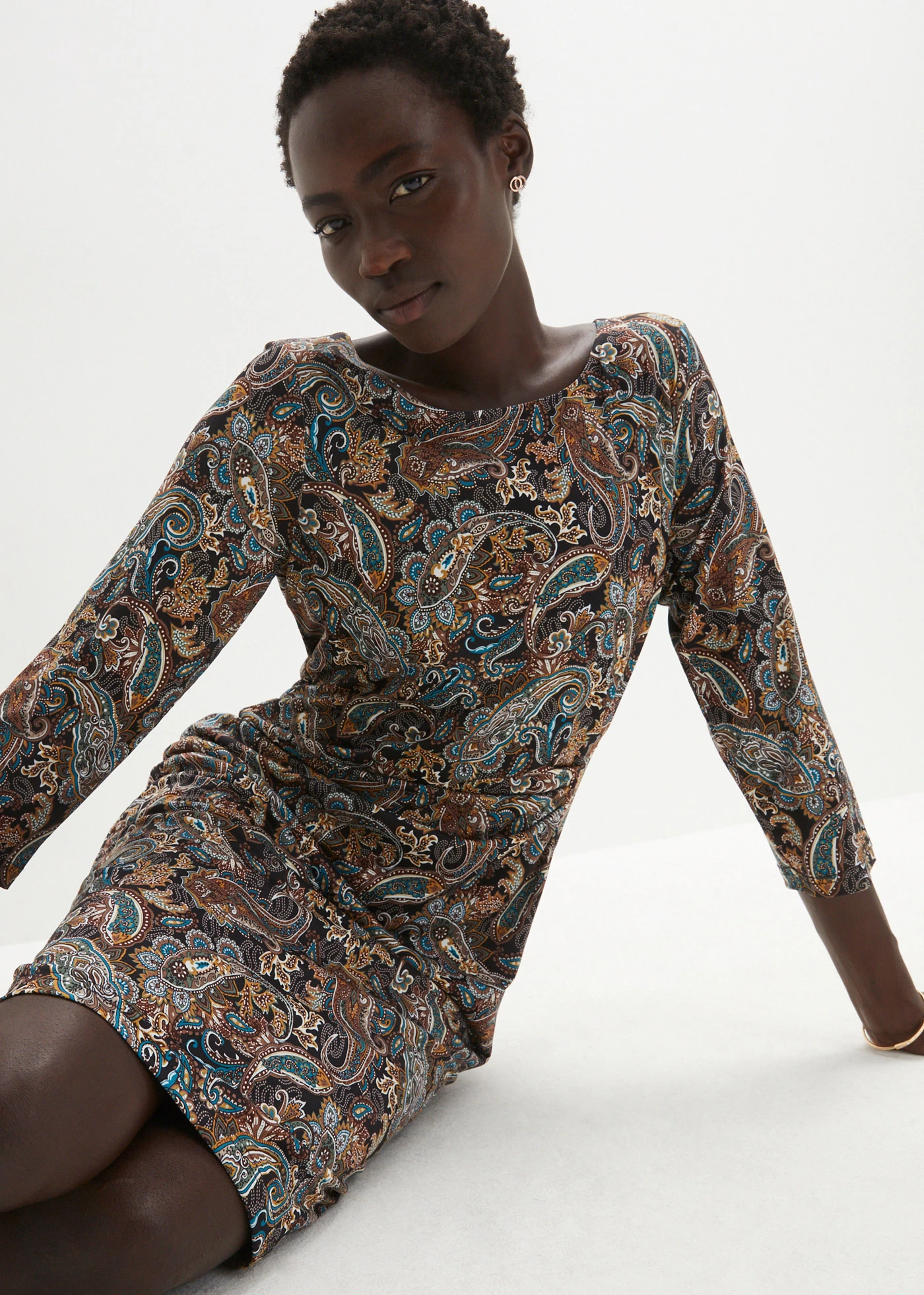 Shirtjurk met paisley print • zwart-beige paisley • bonprix online shop