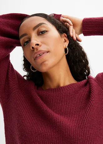 Dlouhý svetr s knoflíky • rododendronově červená • bonprix obchod