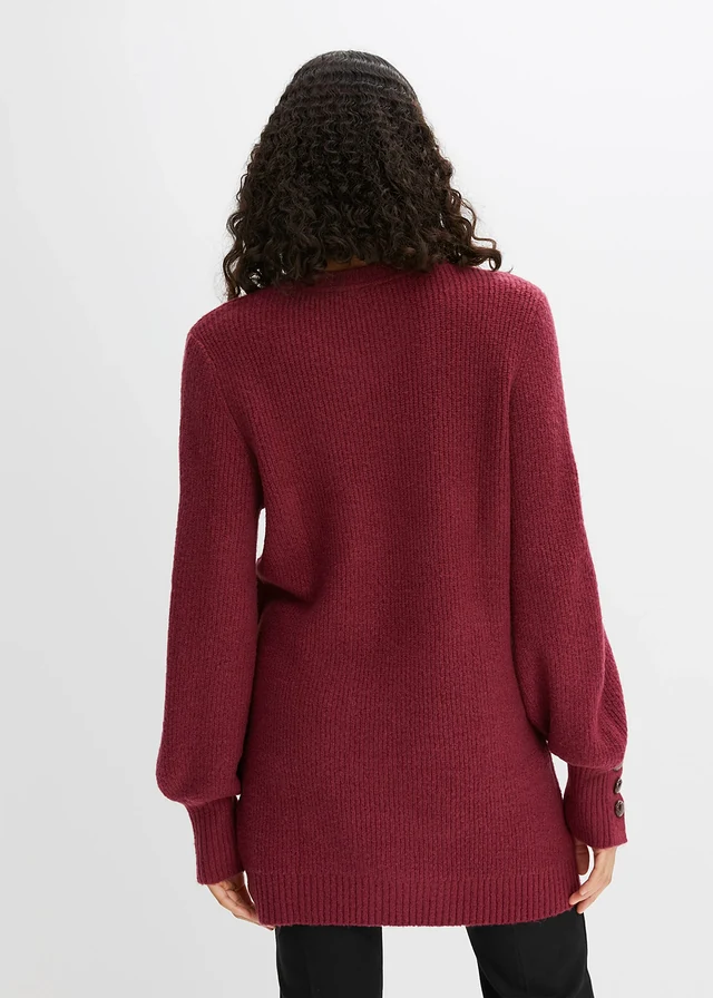 Pull long à boutons, Couleur: rhododendron