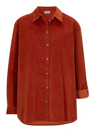 Cămașă raiată cu crăpături laterale