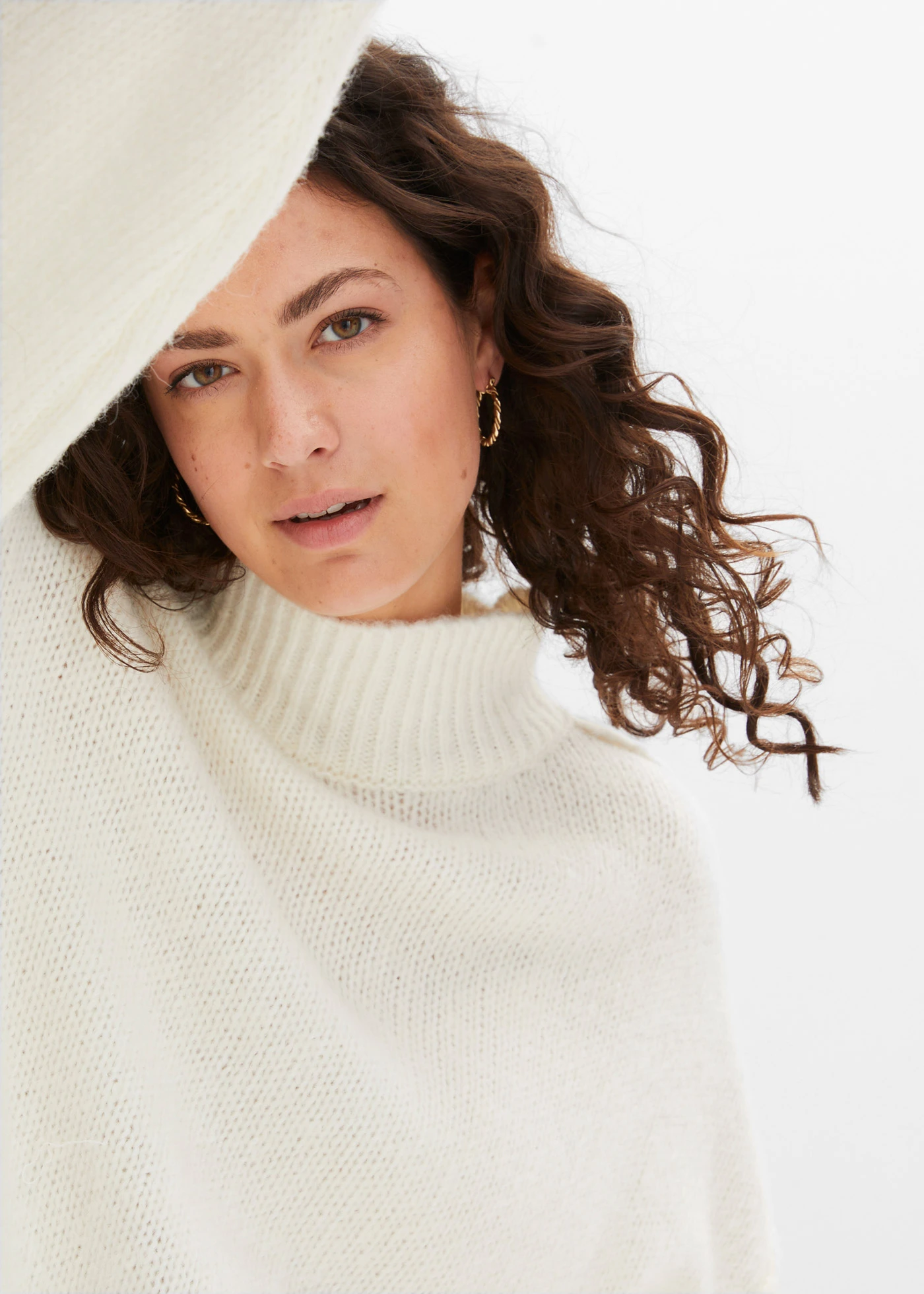 Grof gebreide trui • wolwit • bonprix online shop