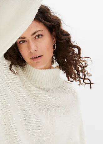 Pulover din tricot cu ochiuri mari • ecru • magazin bonprix