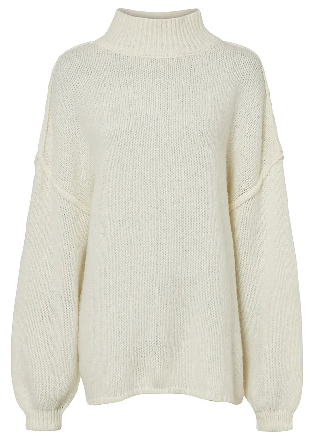 Pulover din tricot cu ochiuri mari