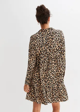 Šaty so zvieracou potlačou • kriedovo béžová-hnedá leopard potlačená • obchod bonprix